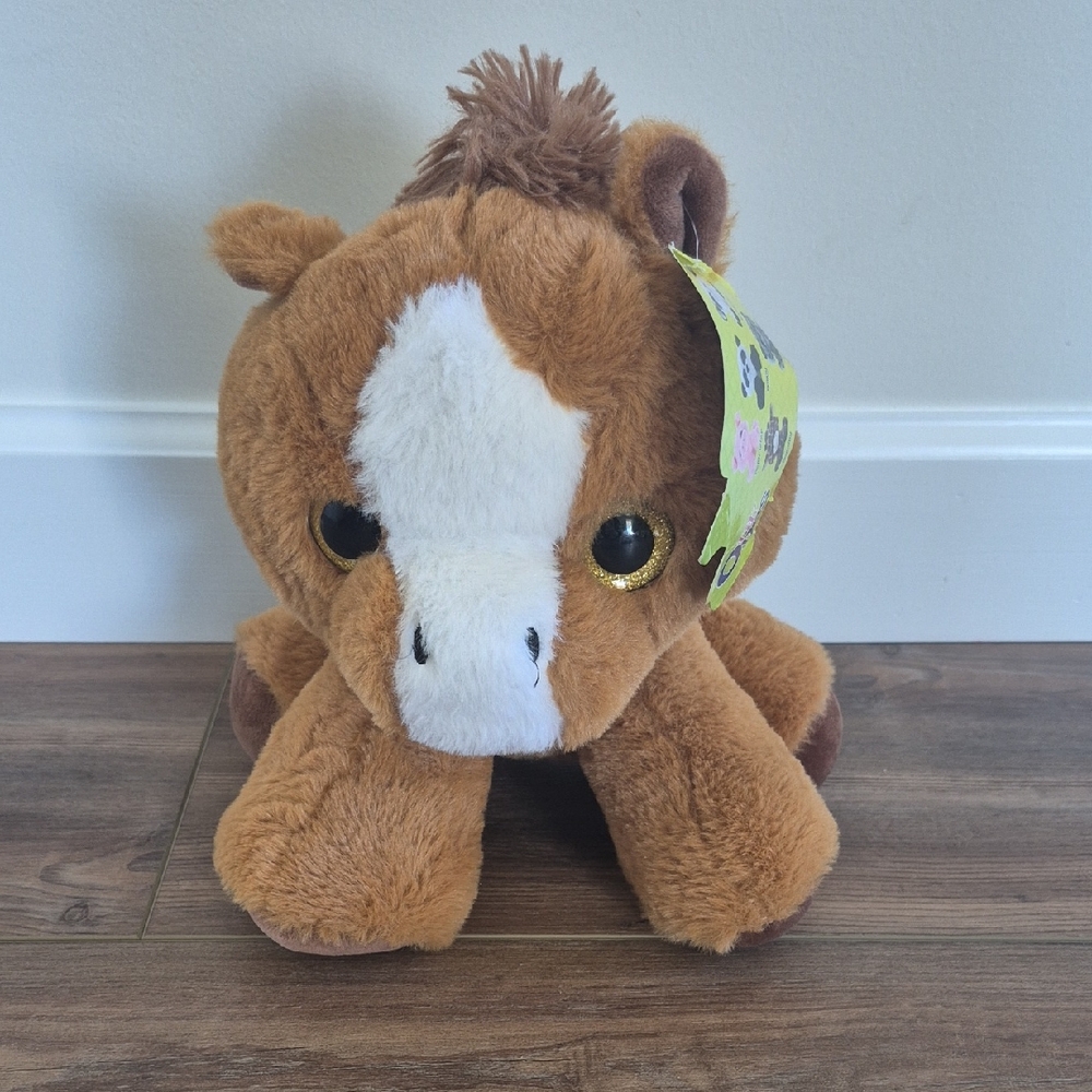 Lil' Ones Plush Brown and White Horse Toy